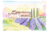 Provence Classical View of Lavender Fields and Abbey von Markus Bleichner Miniaturansicht