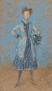 Das blaue Mädchen, James Abbott McNeill Whistler von Meisterhafte Meister Miniaturansicht