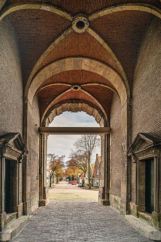 Blick vom Koepoort auf die Westerstraat in Enkhuizen