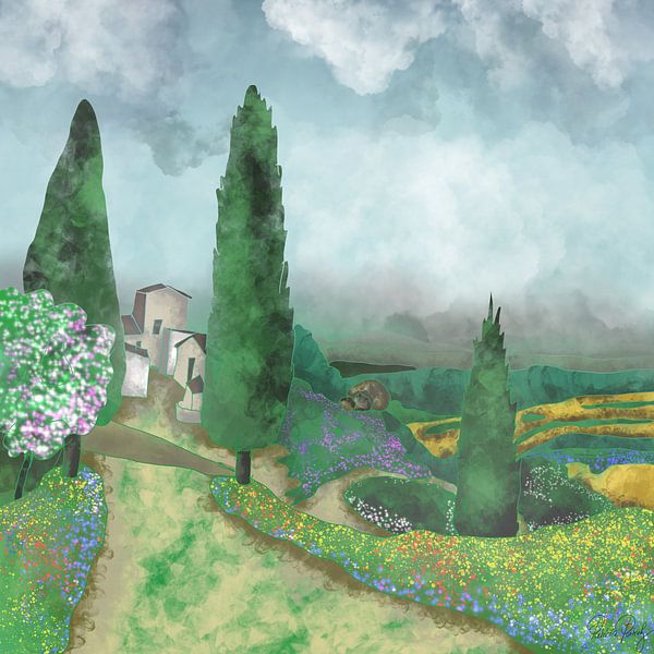 Landschaft - Die Felder von Toskana von Patricia Piotrak