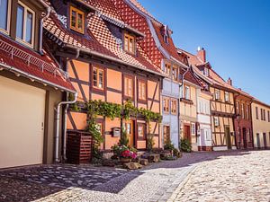 Fachwerkhäuser in der Altstadt von Quedlinburg