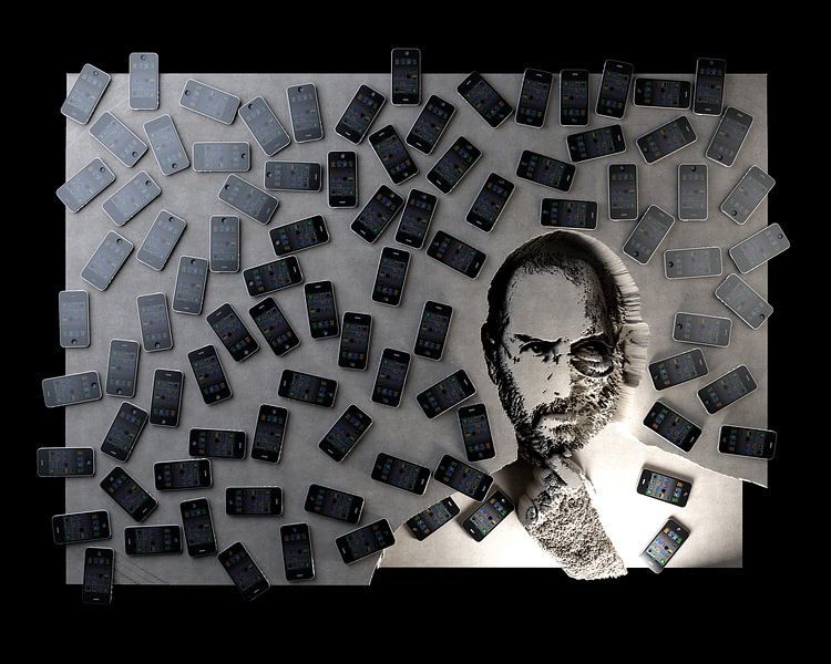 Steve Jobs in Beton von Mars Ruis