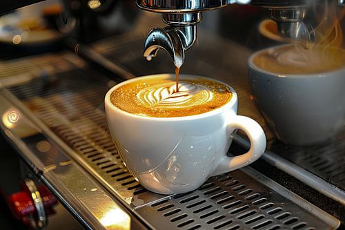 drink a cup of coffee or cappuccino