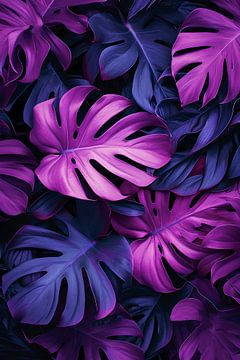 feuilles de fougère bleu violet sur haroulita