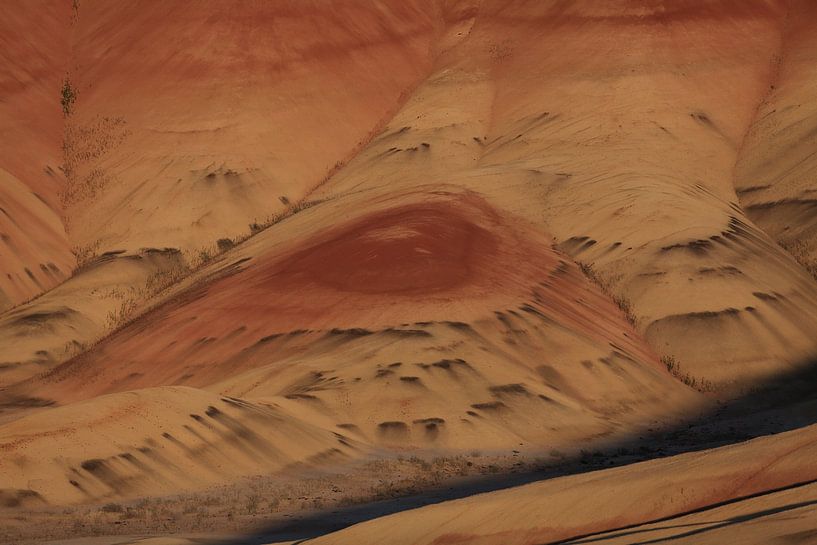 Painted Hills in the John Day Fossil Beds National Monument at Mitchell City, Wheeler County, Northe by Frank Fichtmüller