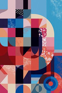 La géométrie en équilibre - l'abstrait en mouvement sur Mixed media vector arts