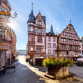 Half-timbered houses market square Bernkastel Kues by Voss photography