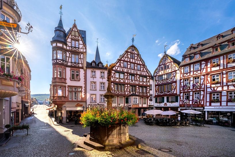 Fachwerkhäuser Marktplatz Bernkastel Kues  von Voss Fine Art Fotografie