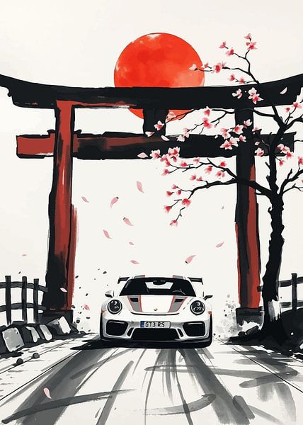 Porsche 911 GT3 RS Red Sun et Torii Gate 3 par MIROKKU