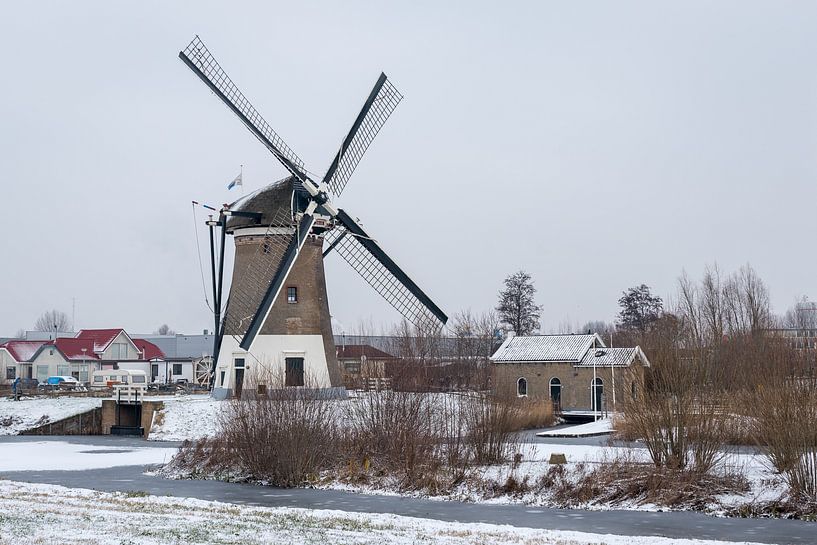 Molen in Gouda par Rinus Lasschuyt Fotografie