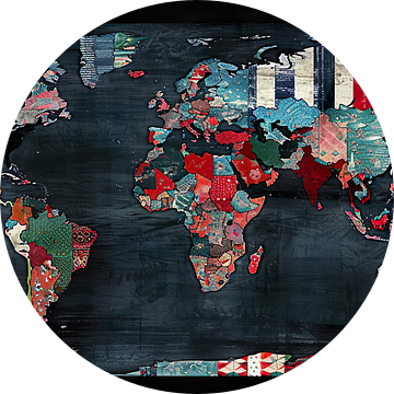 excentrieke wereldkaart van PixelPrestige