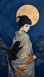 De Geisha en haar kat van Jolique Arte