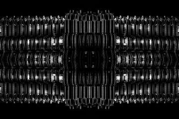 Petronas Towers in symmetrie – abstracte architectuur uit Kuala Lumpur van Bas Potman