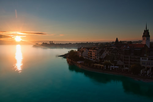 Coucher de soleil sur le lac de Constance