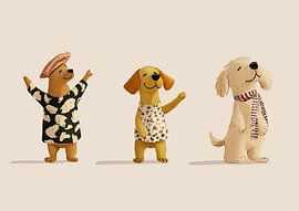 Glückliche Hunde von Leo