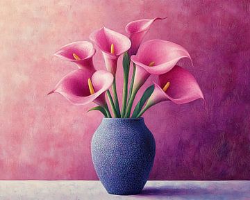 Modern Bloemenschilderij van Kunst Kriebels