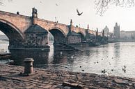 Praag: Karelsbrug zonnige zijkant. van Olaf Kramer thumbnail
