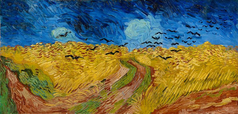 Weizenfeld mit Krähen - Vincent van Gogh von Meesterlijcke Meesters
