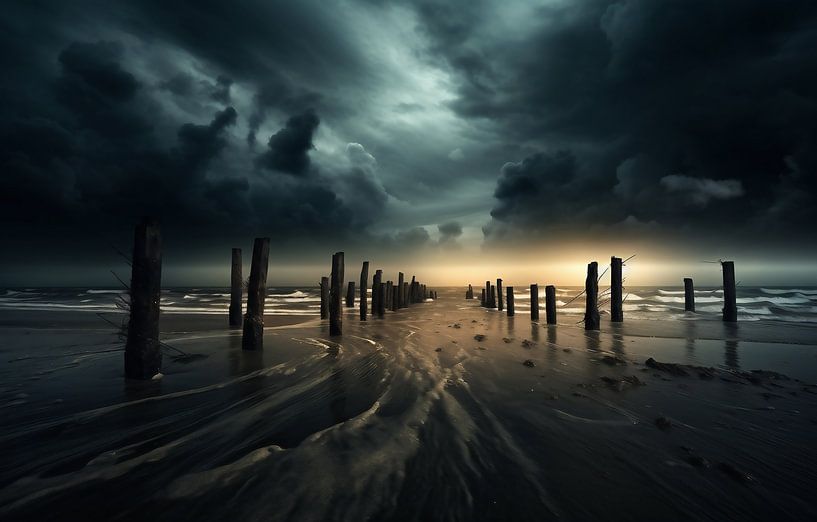 Blick auf das Meer von fernlichtsicht