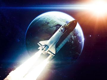 Space Shuttle Aarde Ruimte Kosmisch van FotoKonzepte