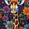 Giraffe floral von Liona Toussaint