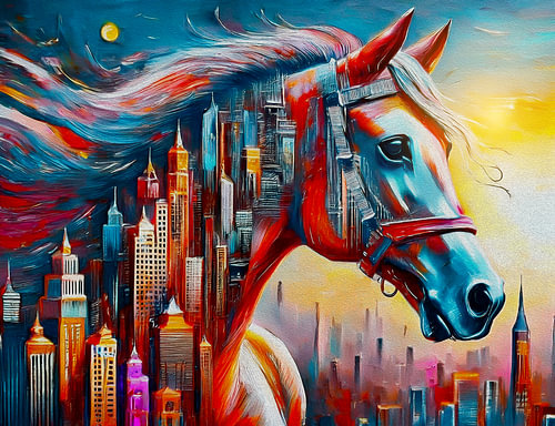 Zie je nog paarden in de stad? 3 (horse)