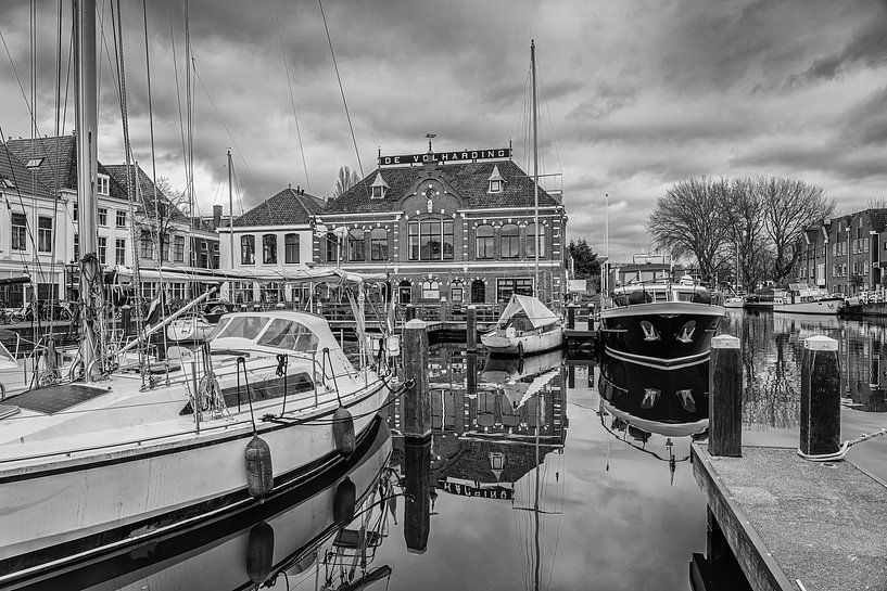 Perseverance in the Leiden Harbour (b&amp;w) by Jeroen de Jongh Photography
