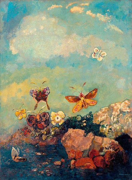 Butterflies, Odilon Redon by Masterful Masters