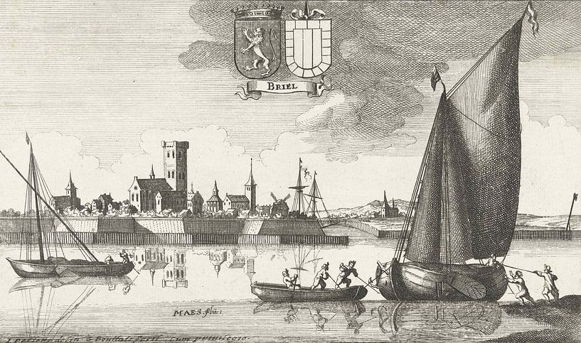 View of Brielle, Gaspar Bouttats, 1679 by Atelier Liesjes