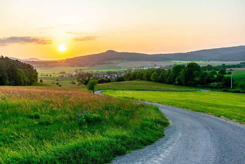 Tour d'été à vélo dans les environs de Schmalkalden jusqu'à la vallée de la Werra près de Breitungen - Thuringe - Allemagne par Oliver Hlavaty