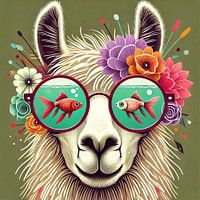 Lama sees fish
