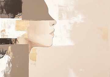 Vrouwengezicht | Whisper of the Modern Muse van De Mooiste Kunst