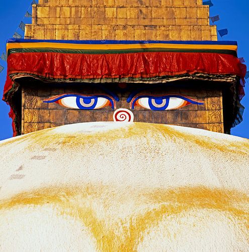 The all-seeing eyes of Buddha, Kathmandu, Nepal