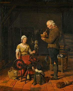 Bauernfamilie in ihrer Hütte, Cornelis Kruseman