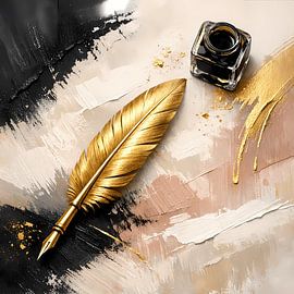 The Golden Pen of Inspiration by ButterflyPix