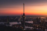 Die Overwatch - Euromast Rotterdam Sonnenuntergang von Vincent Fennis Miniaturansicht