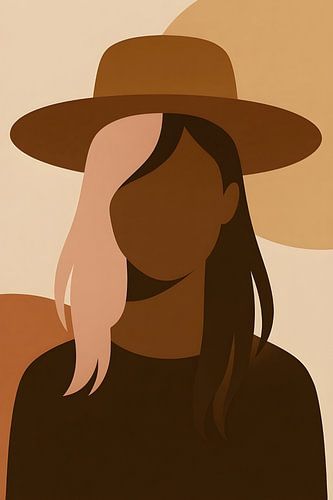 Long hair with a hat (abstract) by FoXo Art