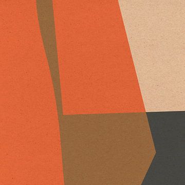 Modern retro. Abstracte en geometrische vormen nr. 11 van Dina Dankers