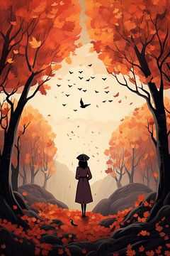 Herfstwandeling van Koffie Zwart