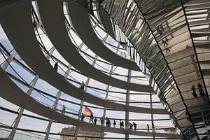 Le dôme du Reichstag sur Jim van Iterson