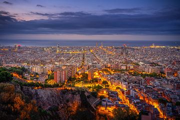 Barcelona uitzicht van Dennis Donders