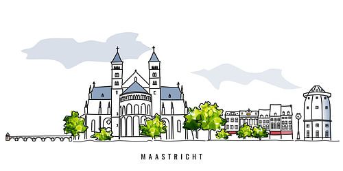 Skyline von Maastricht von Anjo Vrieling