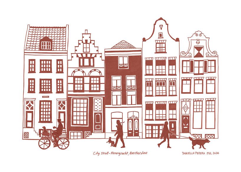 Historische gebouwen in Amsterdam van Daniella Perera Studio