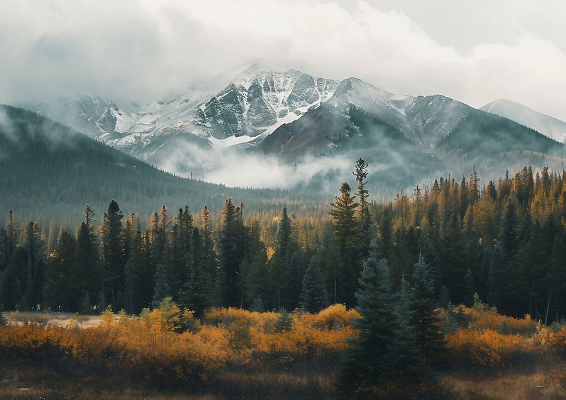 Mountains, mystically illuminated by fernlichtsicht