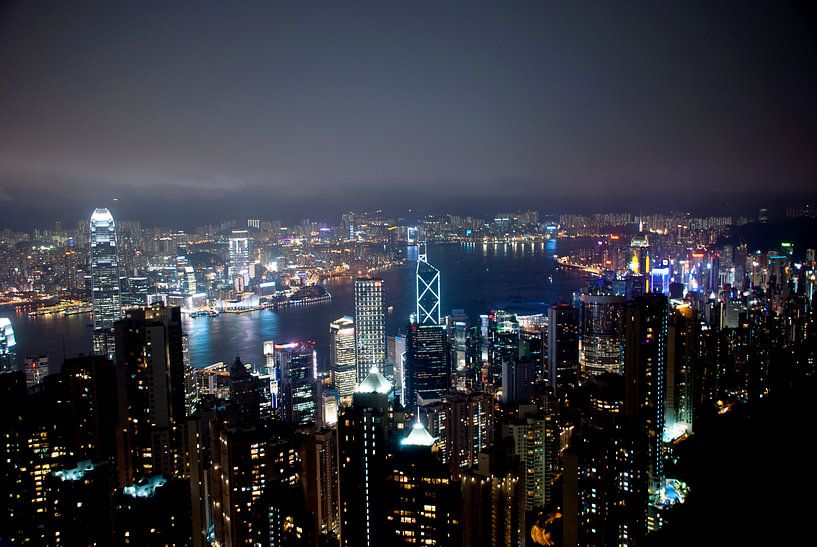 Skyline von Hongkong von Joke Van Eeghem