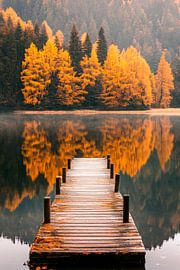 Herbstlicher Steg von Poster Art Shop