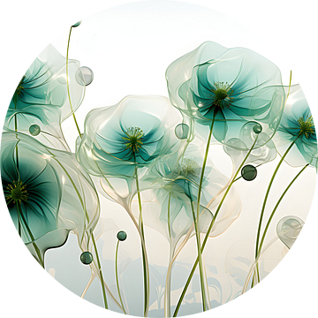 Luchtige lichtgroene bloemen van Heike Hultsch