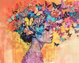 Fluttering Thoughts van Abstract Schilderij