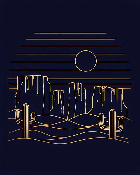 Sérénité du désert d'or par Artistic