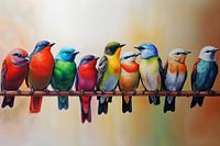 Oiseaux sur une branche